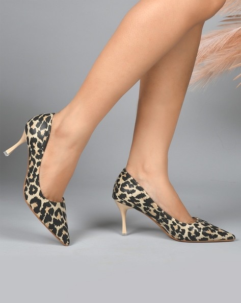 Fierce Leopard Haircalf Lower Block Heel 2-inch