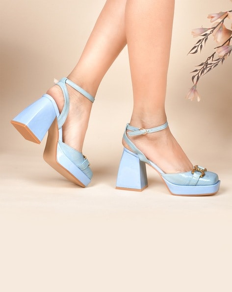 Blue | Platform Heels | Platform Heeled Sandals | OFFICE