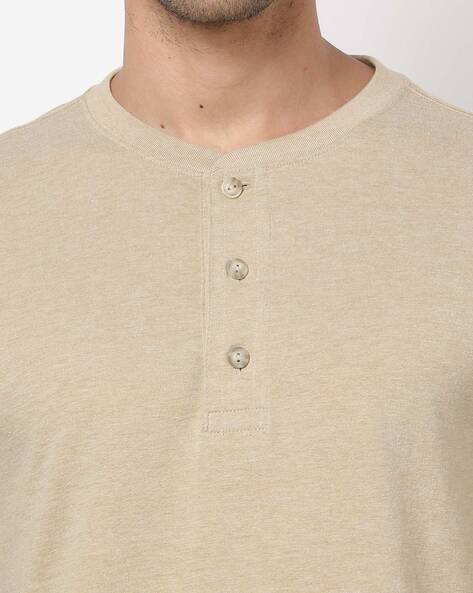 mens beige henley