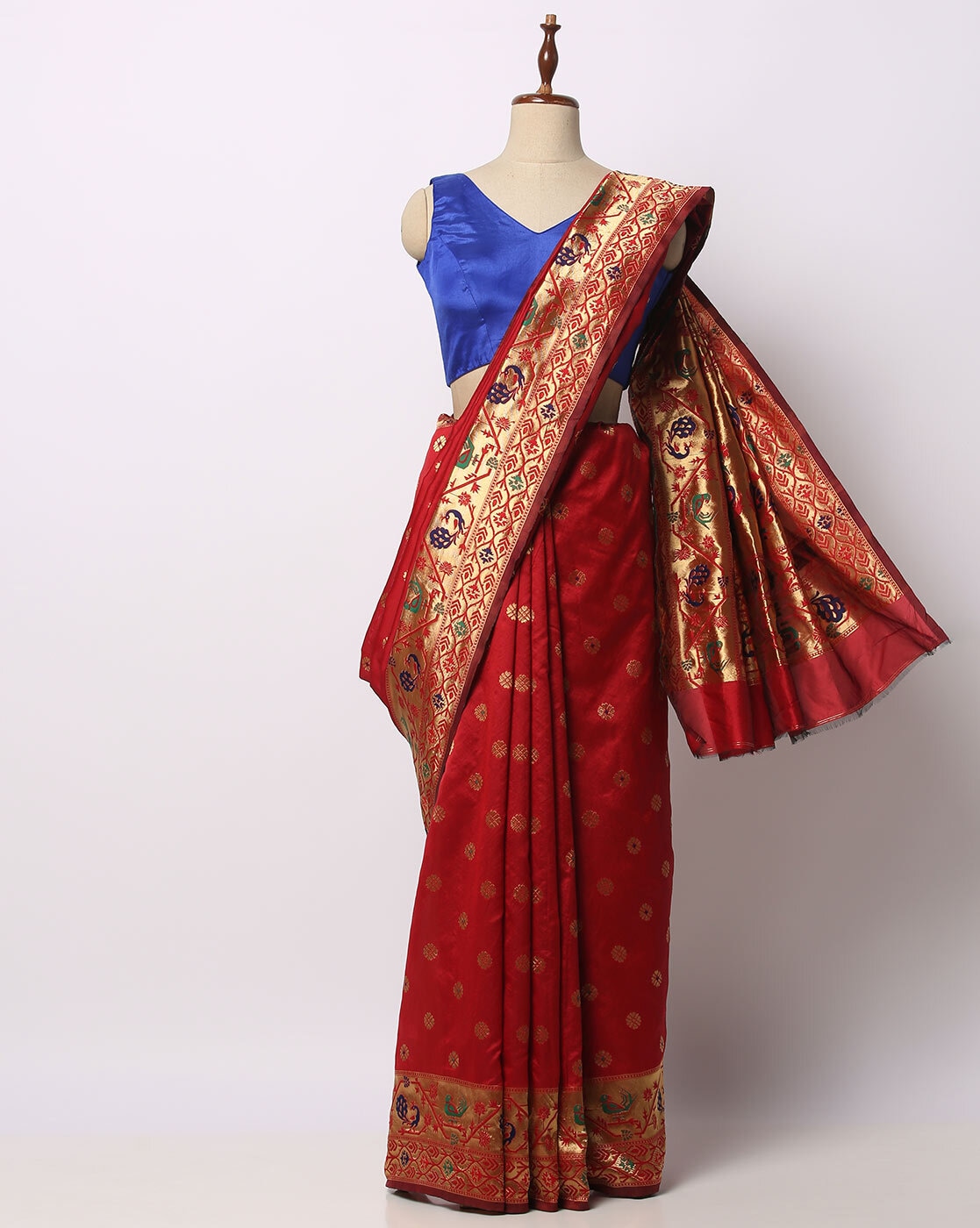 Buy Parvati Digital Print Banarasi Art Silk Red Sarees Online @ Best Price  In India | Flipkart.com