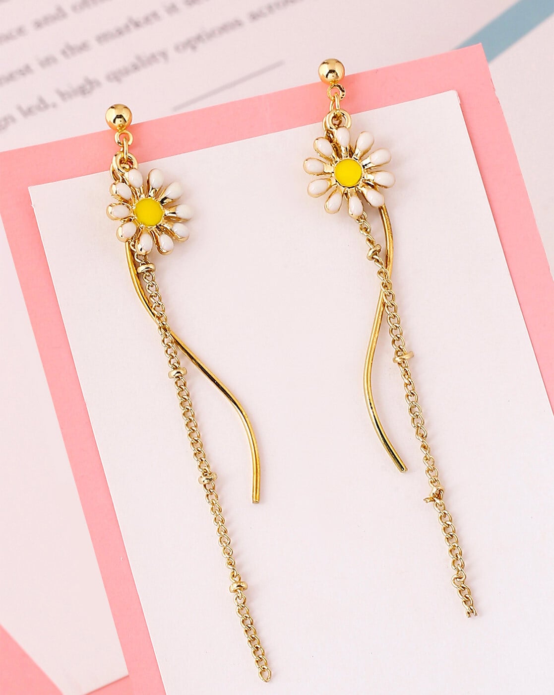 Yellow deals led earrings