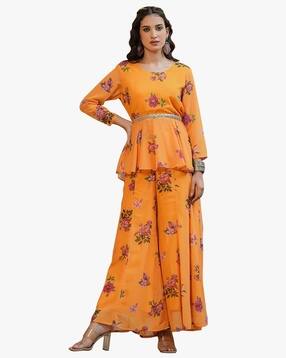 scakhi Floral Print Pant-Suit Set-picture-0