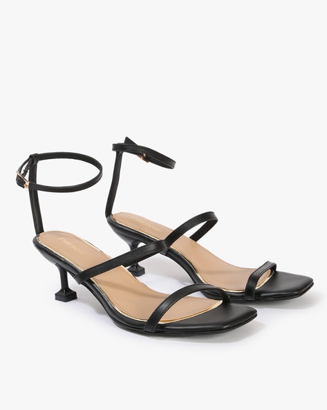 Open Toe Sculpted Heeled Sandals