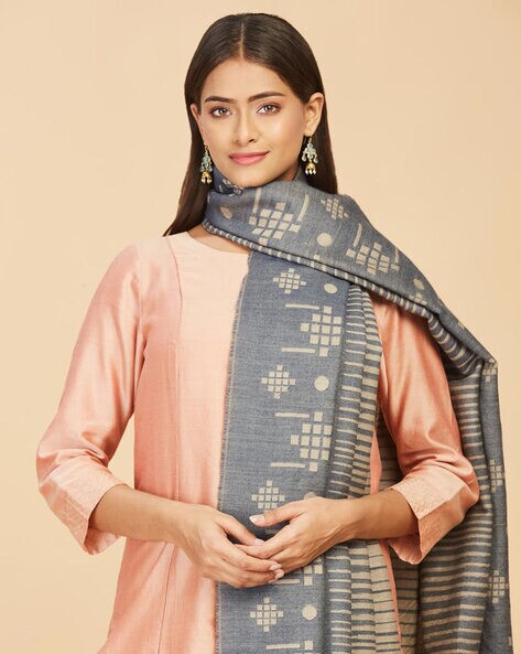 Geometric Woolen Stole Price in India