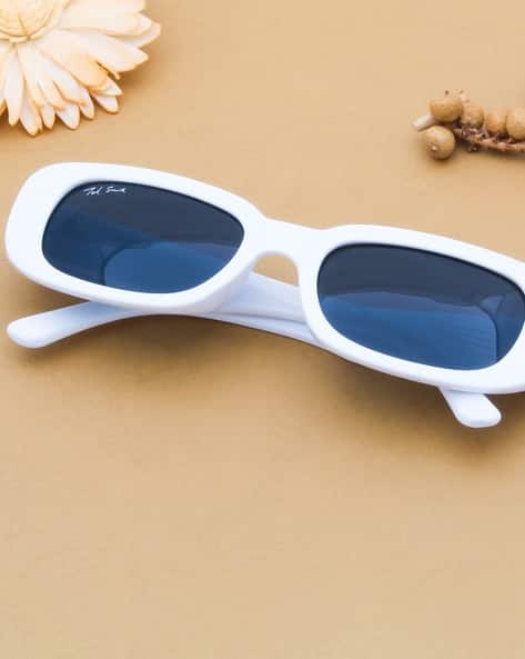 Ted Smith TS-1224S-WHT UV-Protected Wayfarers