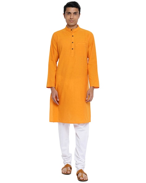 Fabindia Band-Collar Shirt Kurta