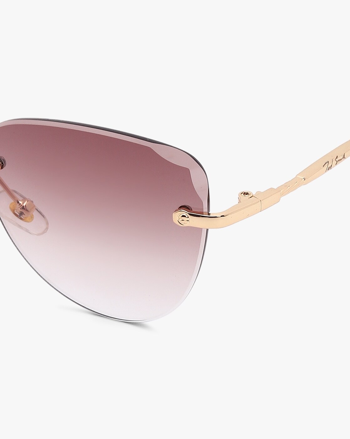 Buy Ted Smith Pilot Brown Graded Polycarbonate Sunglasses For Men Women at