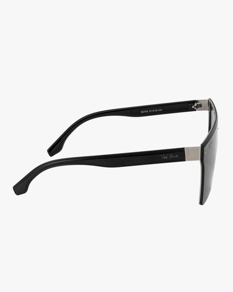 Buy Ted Smith Rectangle Grey Graded Polycarbonate Sunglasses For Men Women  at