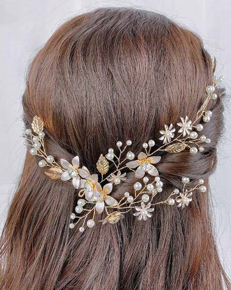 Hair Clip Feather Metal Gold Silver Rose Color Design Daily Fashion Beauty  Use Hair Clip For Girl And Women Length 97cm
