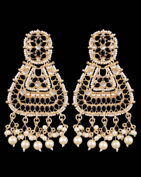 Amazing Indian Jhumki Oxidised Black Metal Handmade Earrings - Jaipur Mart  - 1556166