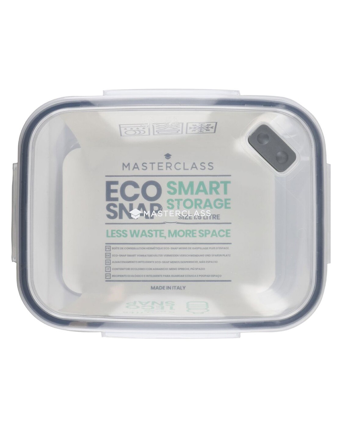 MasterClass Eco Snap Food Storage Container – 1.5L Rectangle - i