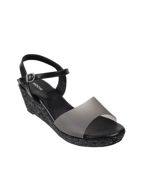 Mochi black wedges heels new arrivals