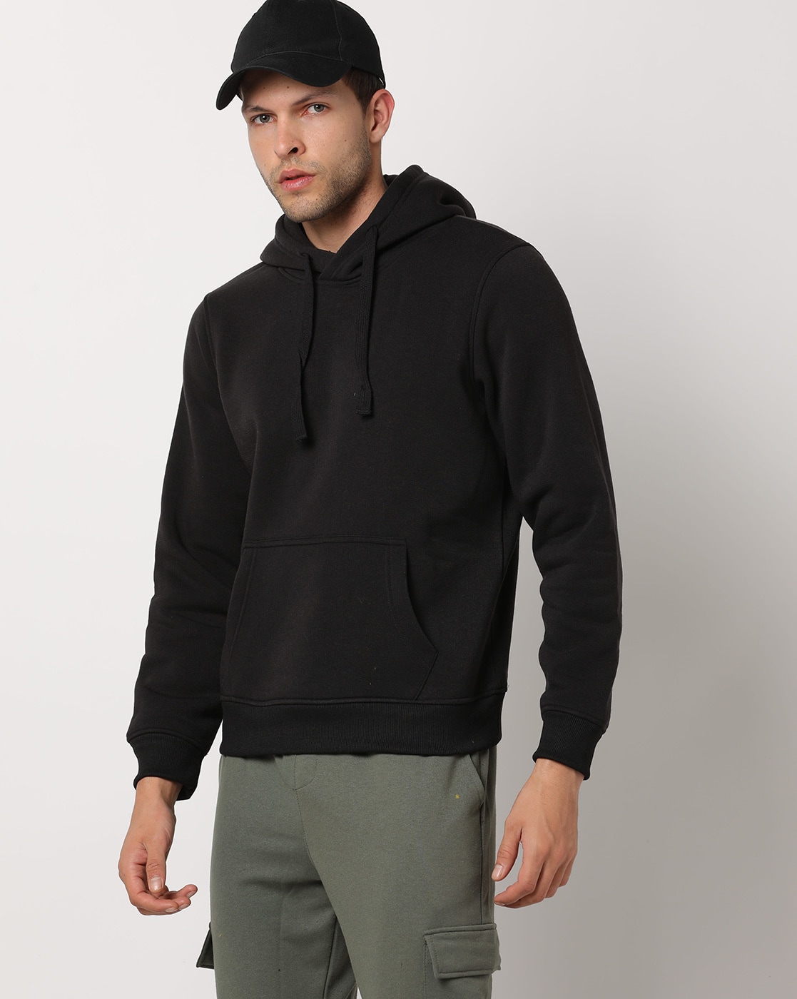 Man in hotsell a black hoodie