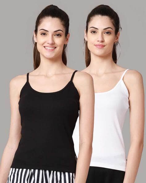 Price History of FBAR Pack of Cotton Camisoles For Women (Black
