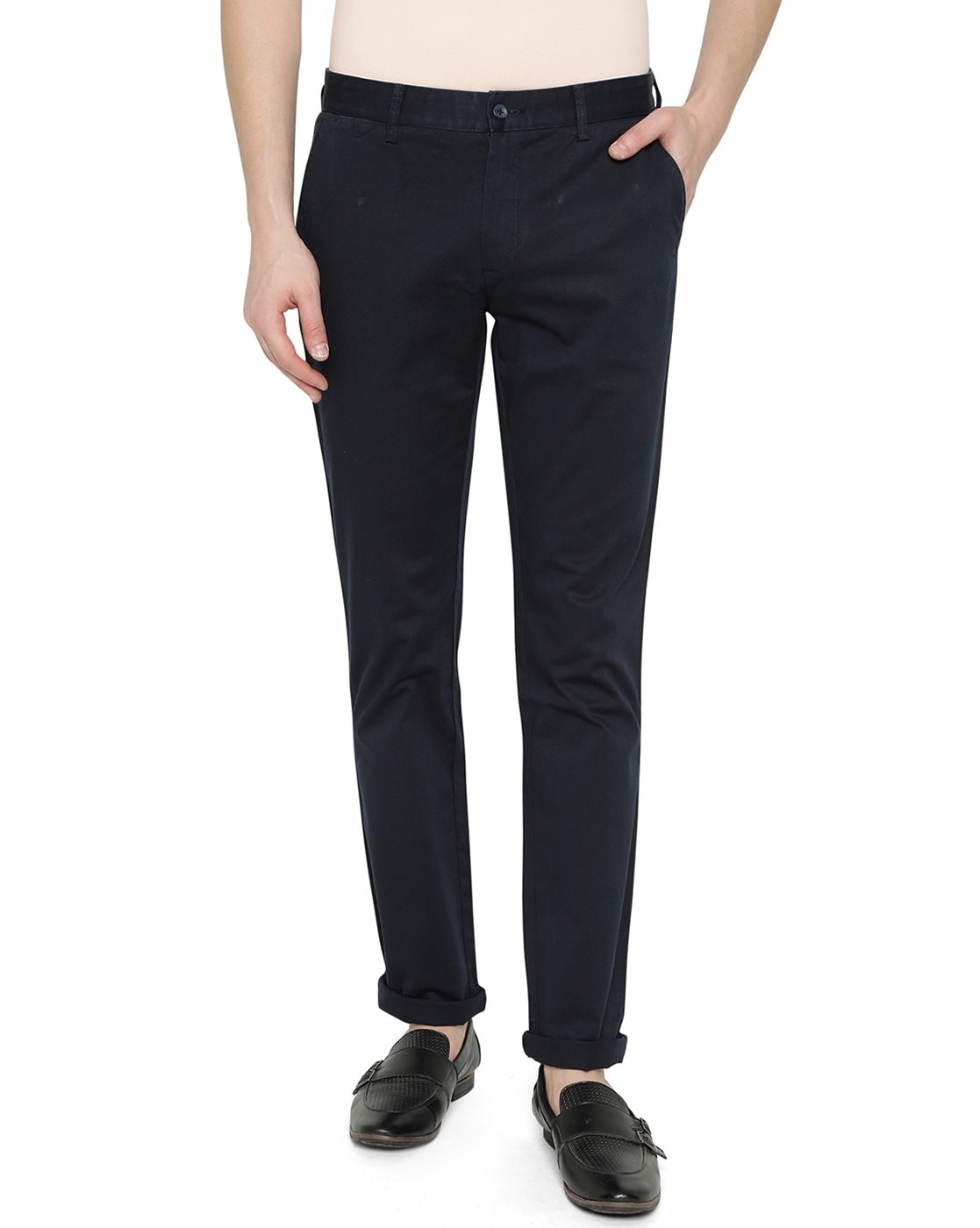 Greenfibre Olive Cotton Super slim Fit Trousers