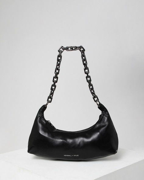 Metallic accent chain discount strap shoulder bag