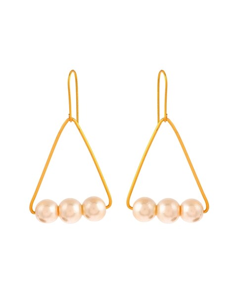 Amazon.com: Classic Bridal Simple Yellow Gold Plated White Freshwater  Cultured Pearl Pear Shape Teardrop Mini Hoop Huggie Drop Earrings For Women  Wedding June Birthstone: Clothing, Shoes & Jewelry