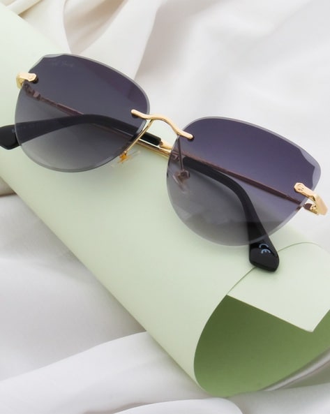 Trendy Rimless Blue Sunglasses – www.pipabella.com