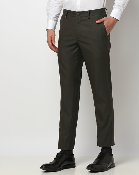 John Players Flat-Front Slim Fit Trousers