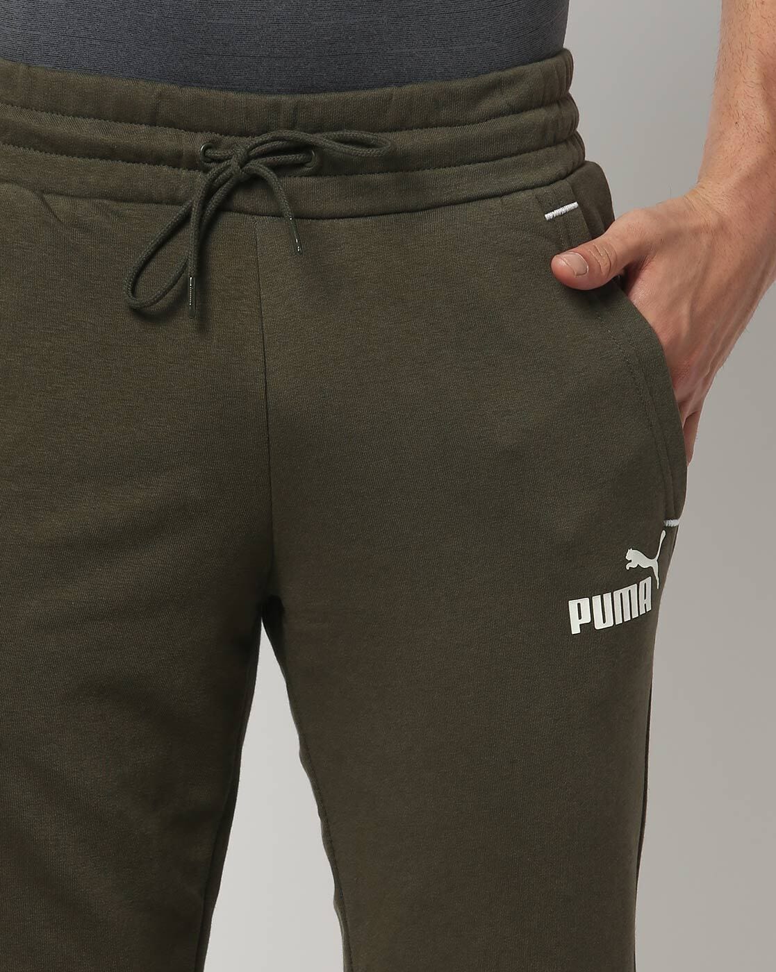 Green puma tracksuit discount bottoms