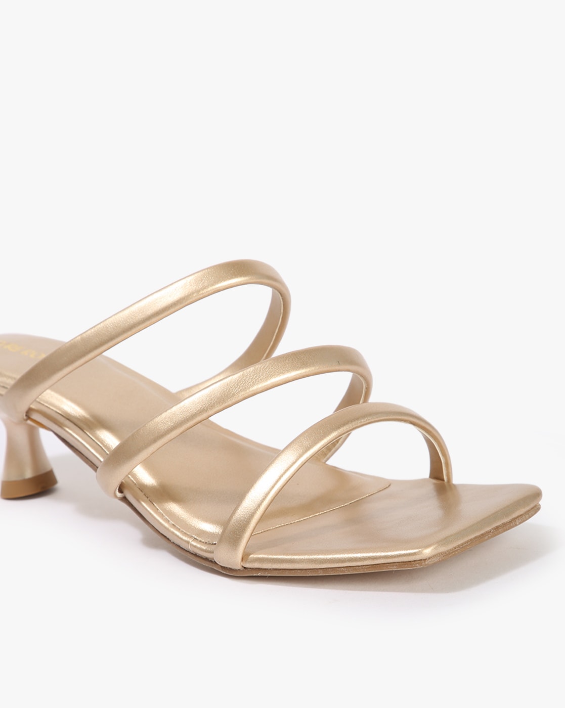 Buy Gold Flat Sandals for Women by Acai Online | Ajio.com