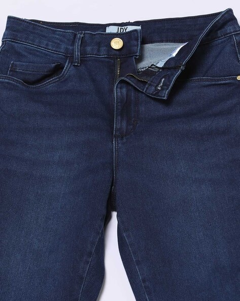 JDY By Only Dark Blue Blended Skinny Fit High Rise Jeans