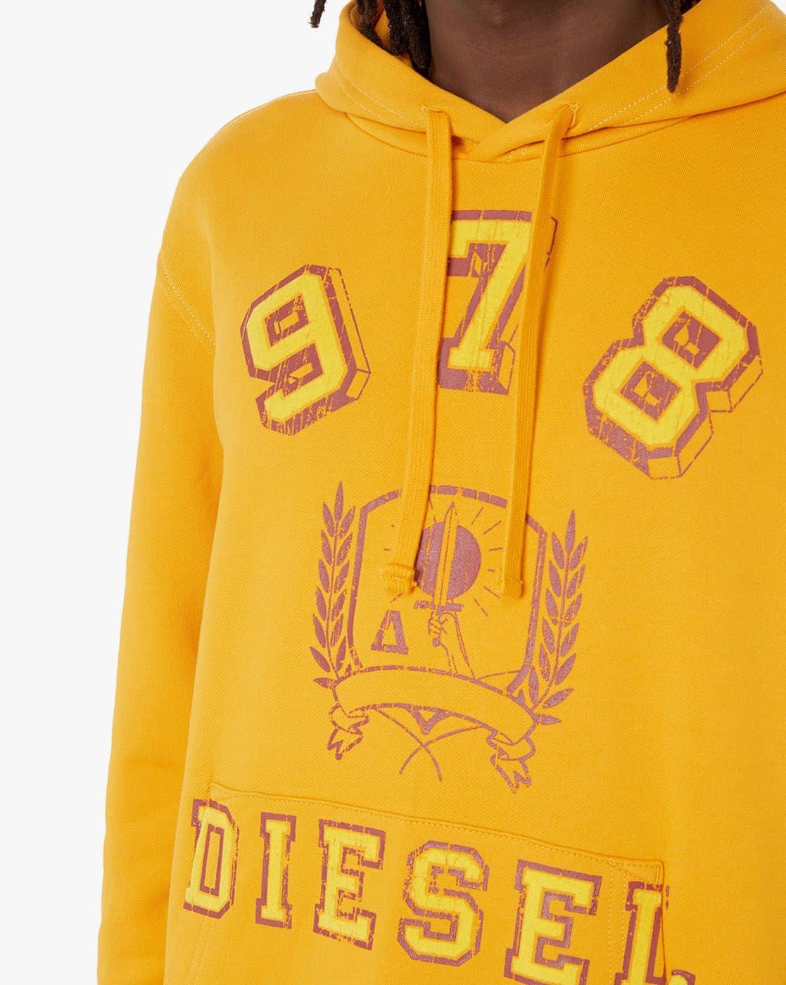 Logo Hoodie FUSION Yellow＆Denim XL Logo Hoodie FUSION Yellow＆Denim XL Regular Fit Hoodie