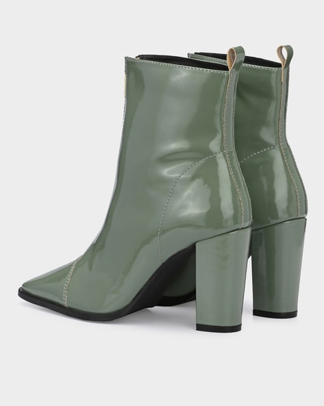 Green cross ankle discount boots