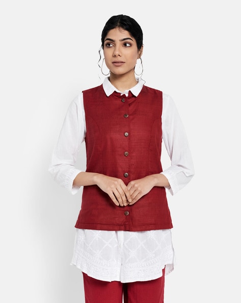 Buy Red Jackets Coats for Women by Fabindia Online Ajio