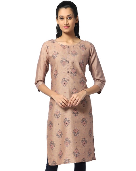 Indian Print Straight Kurti