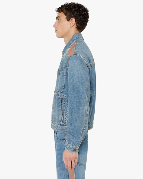 Acne Studios sailor-collar Denim Jacket - Farfetch