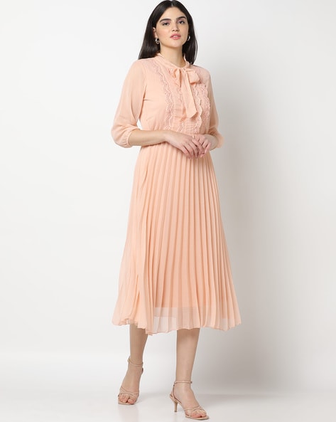 Peach Flared Dress