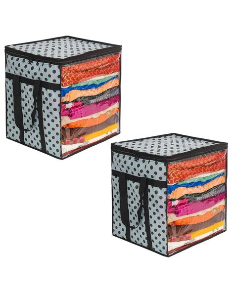 Buy STORAZE Saree Bags Covers for Storage, Big size with Zip Closure for  Packing Clothes and Wardrobe Organizer with Transparent Window Pack of 6)  Online at Best Prices in India - JioMart.