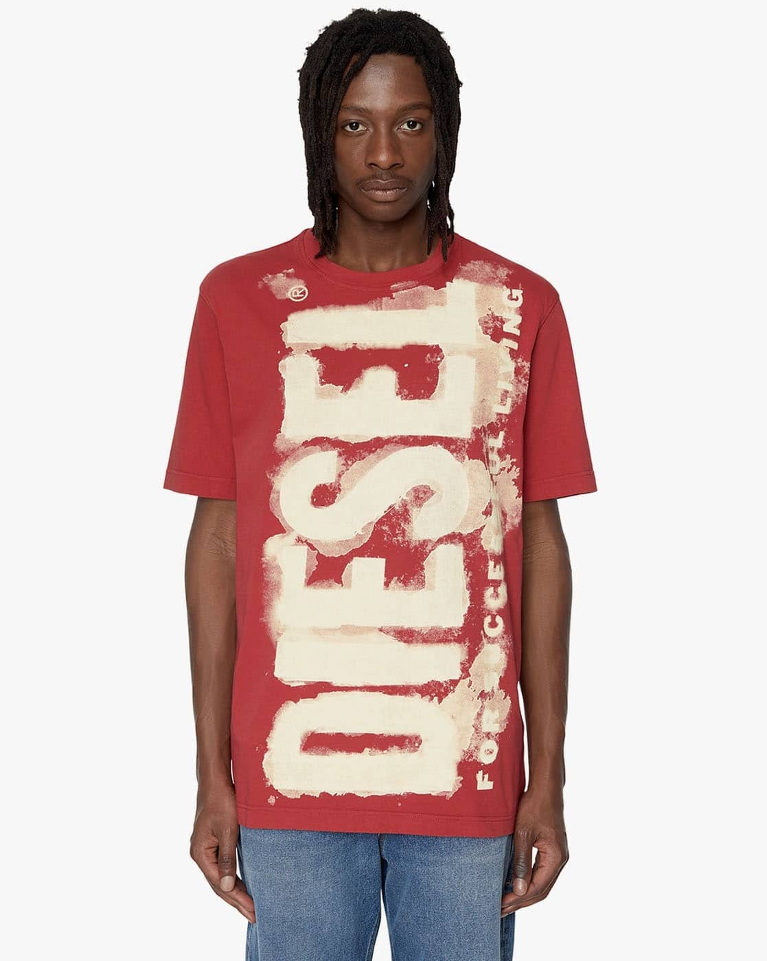 Buy DIESEL T-Just-E16 Regular Fit Graphic T-Shirt | Red Color Men