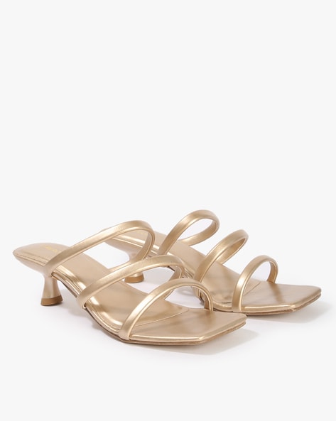 Strappy small heel online sandals