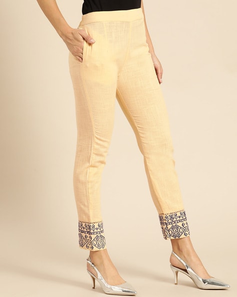 Buy online Gold Solid Straight Tapered Pant from Skirts tapered pants   Palazzos for Women by Juniper for 779 at 26 off  2023 Limeroadcom