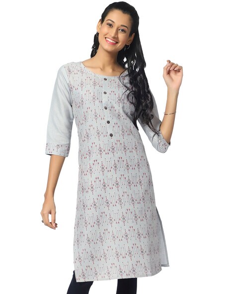 Indian Print Straight Kurti