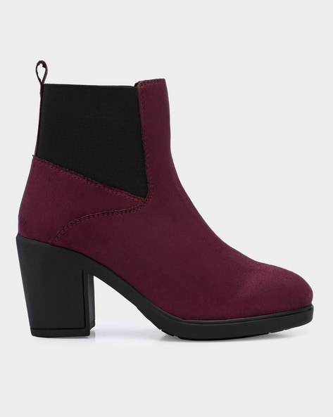 Maroon 2024 boots womens