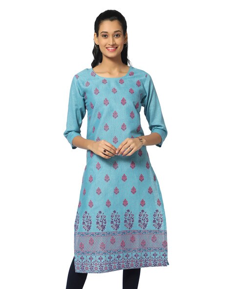 Indian Print Straight Kurti