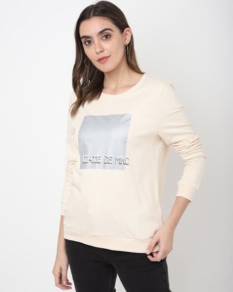 ISCENERY BY VERO MODA Placement Print Crew-Neck Sweatshirt