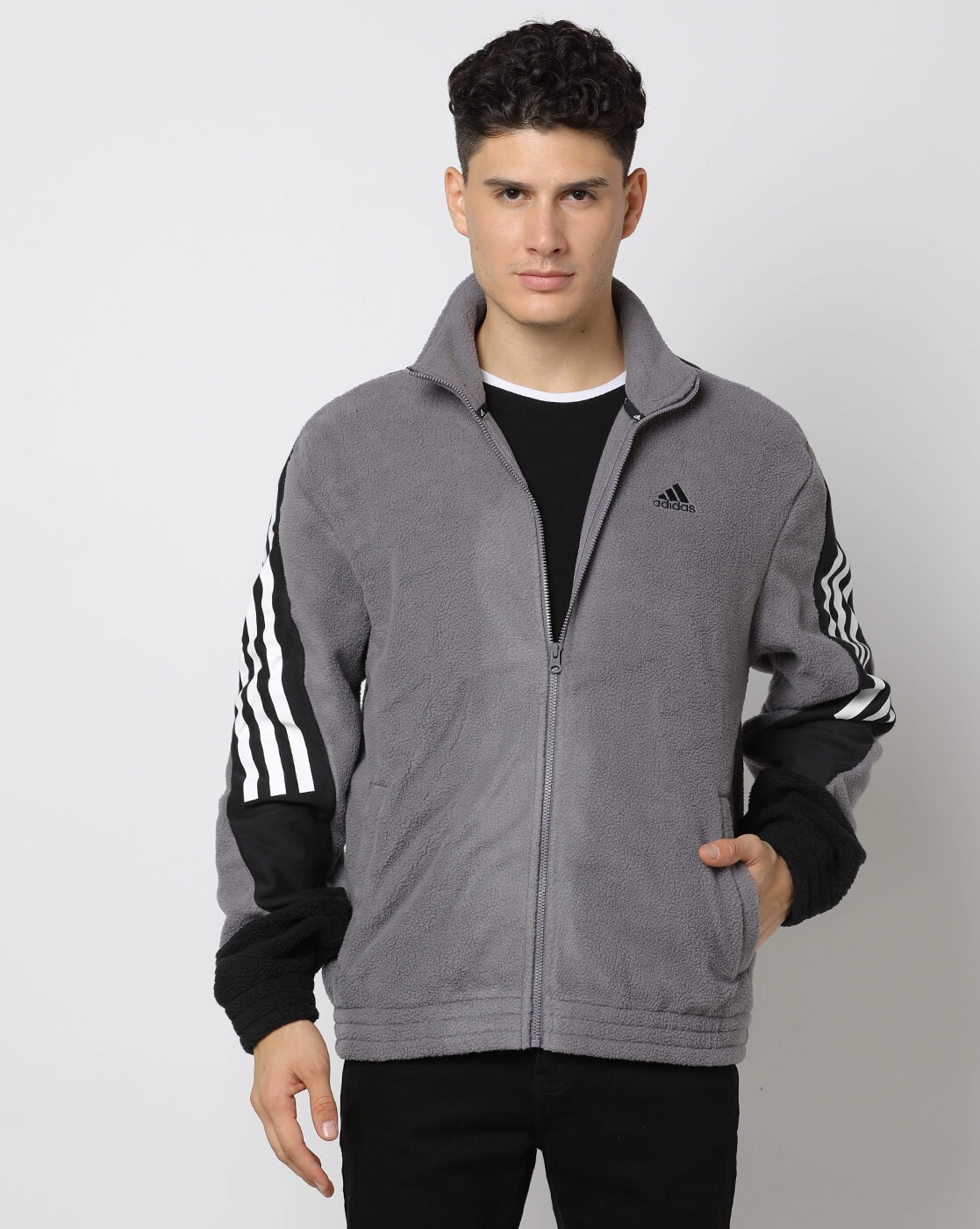 Gray adidas outlet track jacket