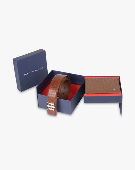 TOMMY HILFIGER Leather Bi-Fold Wallet with Belt