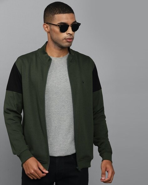 Buy Allen Solly Men Green Hooded Sweatshirt - Sweatshirts for Men 16062162  | Myntra