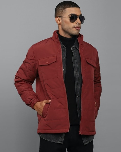 Buy ALLEN SOLLY Checks Polyester Regular Fit Men's Casual Jacket | Shoppers  Stop