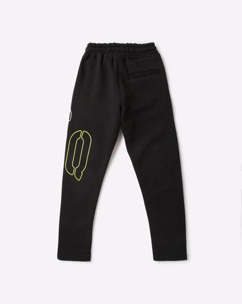 Boys Track Pants with Placement Brand Print