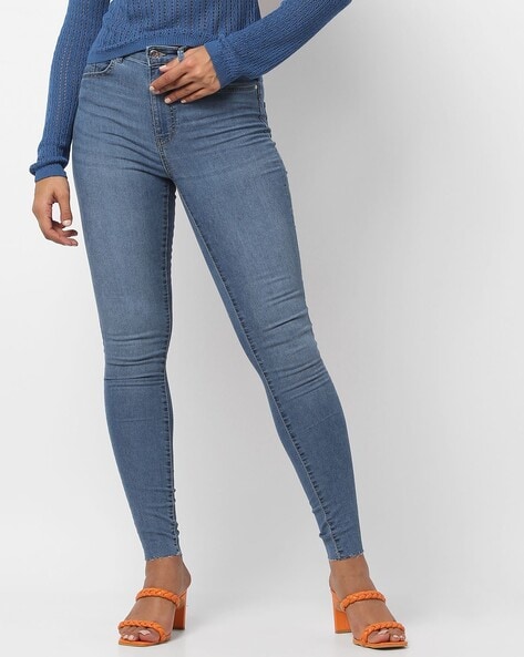 Buy Light Blue Skinny Fit Jeans For Women Online