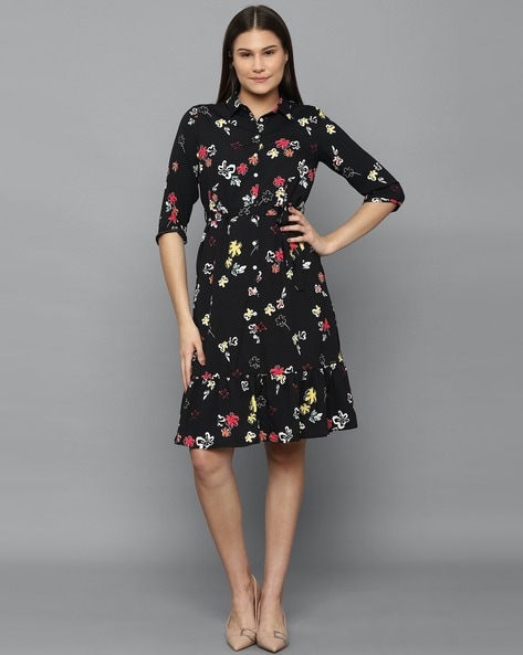 Buy Allen Solly Woman Abstract Printed A Line Dress - Dresses for Women  24866058 | Myntra