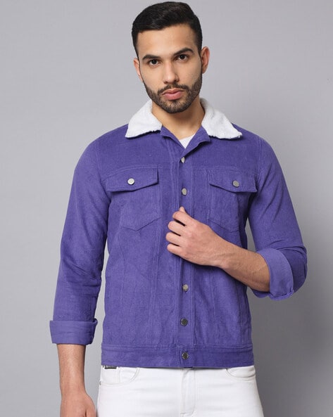 Purple sale trucker jacket