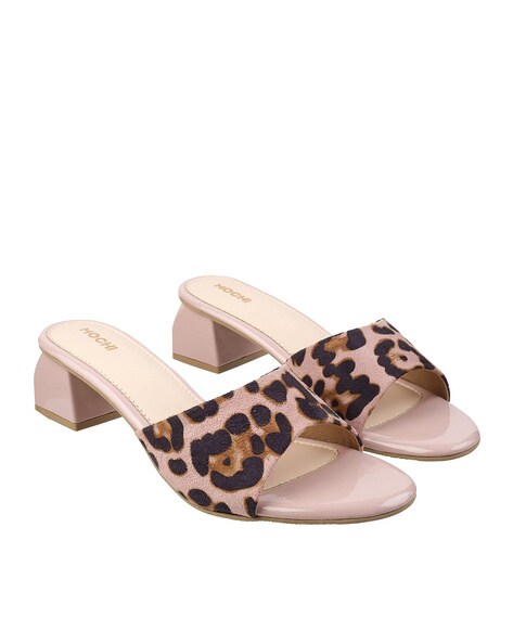 Pink discount leopard sandals