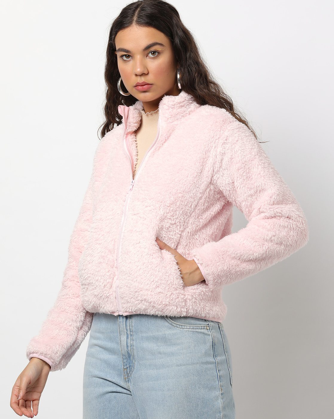 Buy Baby Pink NY Varsity Jacket Online | Tistabene - Tistabene